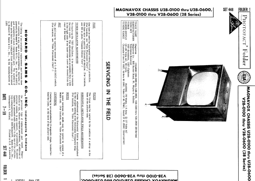 Ch= U28-0100 thru U28-0600; Magnavox Co., (ID = 895243) Television