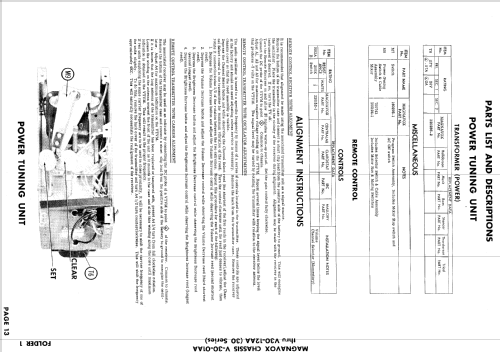 Ch= V30-12AA; Magnavox Co., (ID = 892567) TV Radio