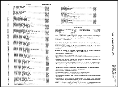 CR-165 ; Magnavox Co., (ID = 466660) Radio