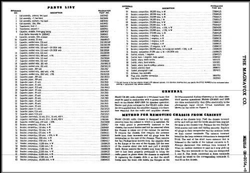 CR-203B ; Magnavox Co., (ID = 388829) Radio