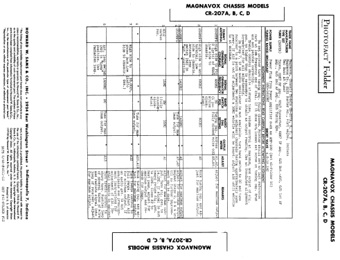 CR-207A ; Magnavox Co., (ID = 989136) Radio