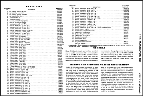 CR-208B ; Magnavox Co., (ID = 389130) Radio