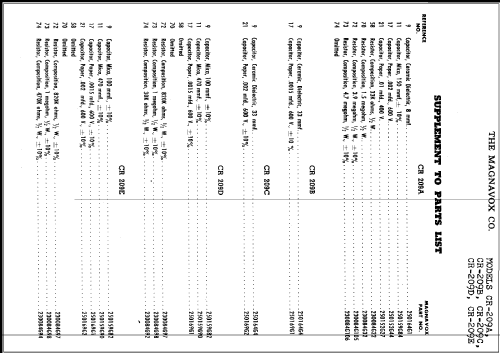 CR-209C ; Magnavox Co., (ID = 289745) Radio