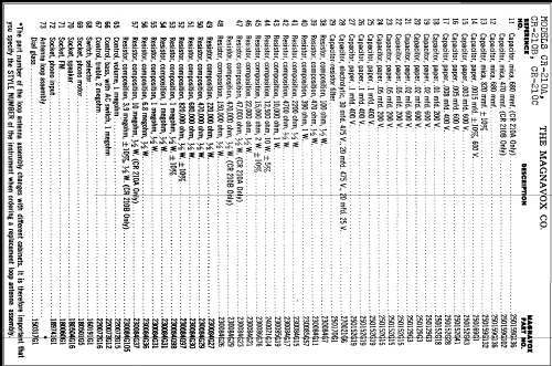 CR-210B ; Magnavox Co., (ID = 289948) Radio