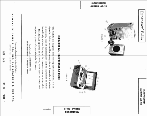 Audiad AD-1R ; Magnecord, Inc. (ID = 1569048) Enrég.-R