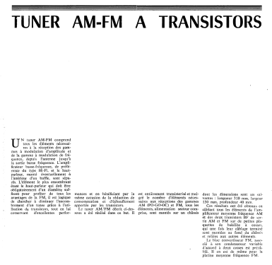 Tuner AM-FM à transistors ; Magnétic-France; (ID = 2750425) Radio