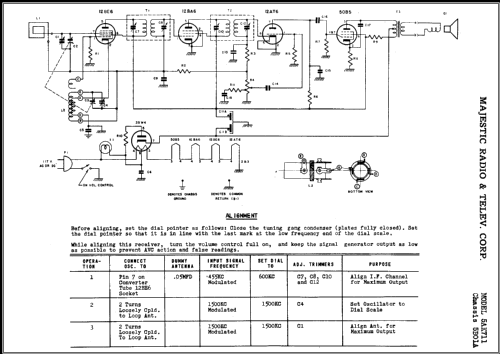 5AK711 Ch= 5B01A; Majestic Radio & (ID = 389131) Radio