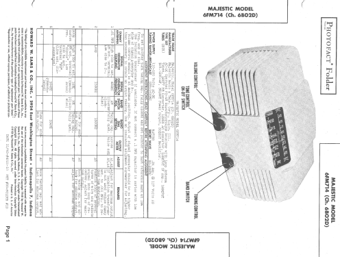 6FM714 Ch= 6B02D; Majestic Radio & (ID = 1429143) Radio