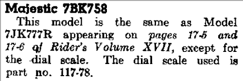 7BK758 Ch= 4708R; Majestic Radio & (ID = 747049) Radio