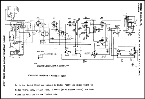 8S452 Ch= 4809; Majestic Radio & (ID = 469094) Radio