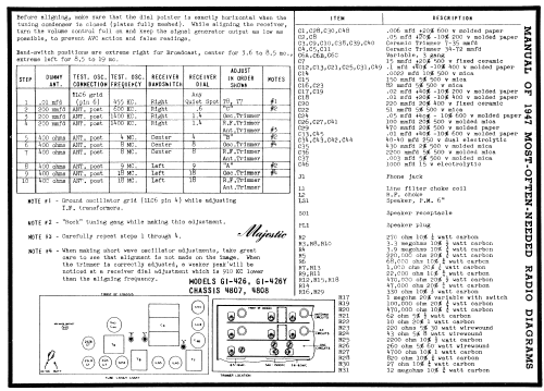 G1-426Y Ch= 4808; Majestic Radio & (ID = 81993) Radio