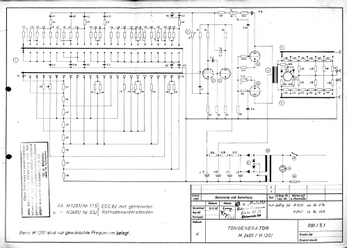 Tongenerator H1201; Malotki, Labor für (ID = 3049551) Equipment