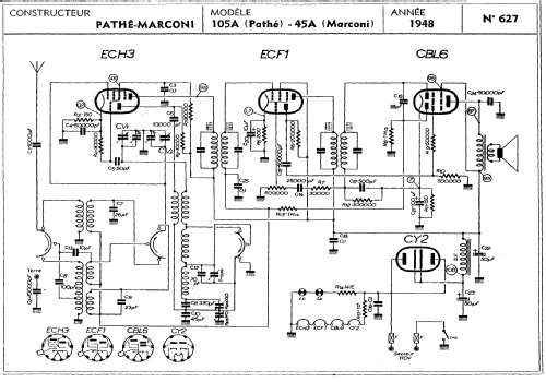 45A Ch= 445; Marconi marque, Cie. (ID = 2545716) Radio