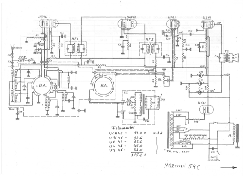 59C; Marconi marque, Cie. (ID = 3104031) Radio