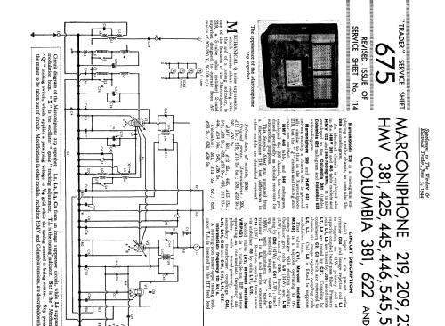 Marconiphone 219; Marconi Co. (ID = 1983155) Radio