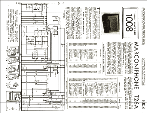 T26A; Marconi Co. (ID = 1003518) Radio