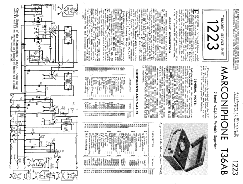 T36AB; Marconi Co. (ID = 1027170) Radio