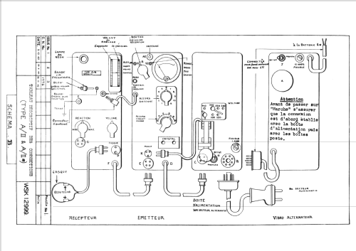 Transceiver in suitcase - Émetteur-Récepteur en valise A MK. II / A MK. II*; Marconi Co. (ID = 2599907) Amat TRX