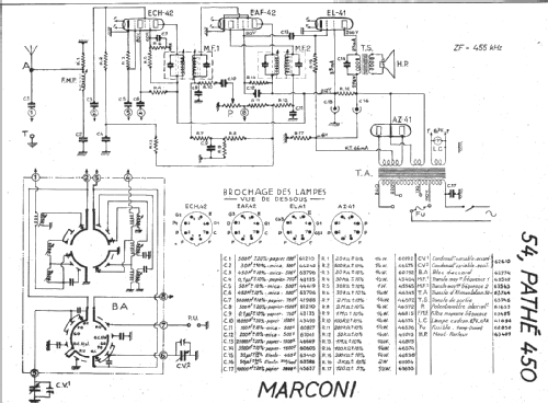 54 Ch= 450A; Marconi marque, Cie. (ID = 18610) Radio