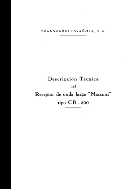 CR-200; Marconi Española S.A (ID = 3023577) Commercial Re