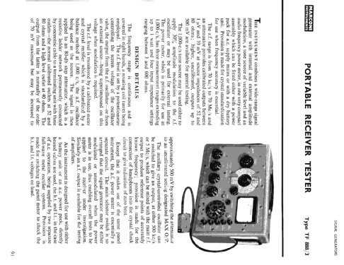 Portable Receiver Tester TF 888/3; Marconi Instruments, (ID = 2527563) Equipment