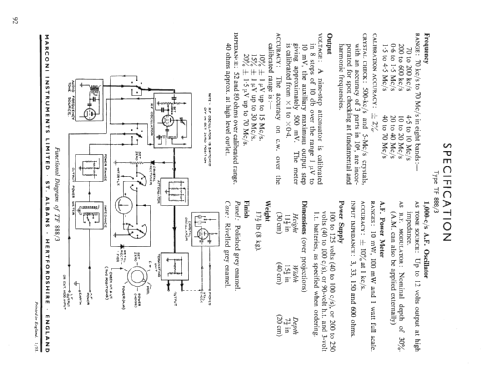 Portable Receiver Tester TF 888/3; Marconi Instruments, (ID = 2527564) Equipment