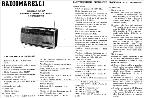 RD307-MF; Marelli Radiomarelli (ID = 793169) Radio