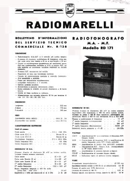 RD-171MF; Marelli Radiomarelli (ID = 2954048) Radio