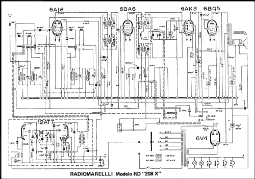 RD-208-X; Marelli Radiomarelli (ID = 1741272) Radio