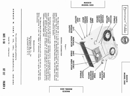 500 Tape recorder ; Masco Mark Simpson (ID = 2222964) Enrég.-R