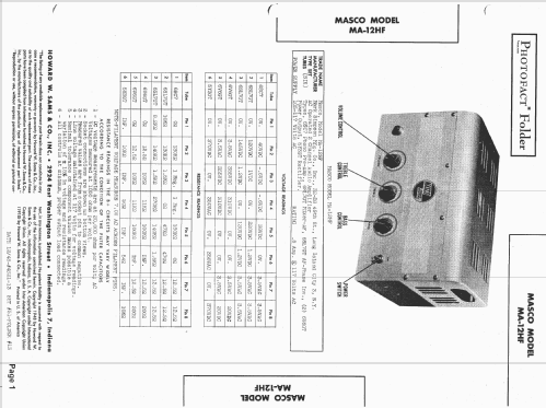 High Fidelity Amplifier MA-12HF; Masco Mark Simpson (ID = 1437467) Ampl/Mixer