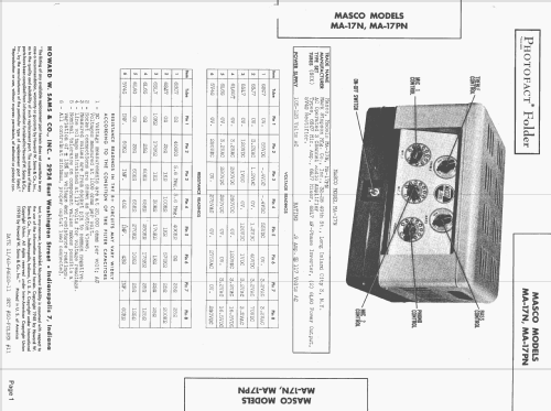 Amplifier Phono MA-17PN; Masco Mark Simpson (ID = 1429156) Ampl/Mixer