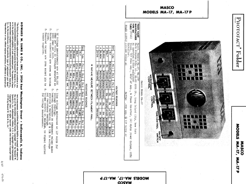 MA-17 ; Masco Mark Simpson (ID = 633842) Ampl/Mixer