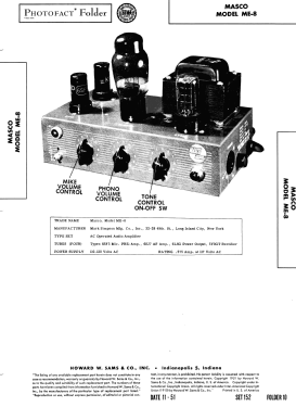 Masco ME-8; Masco Mark Simpson (ID = 2986408) Ampl/Mixer