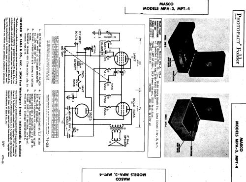 Masco MPA-3 ; Masco Mark Simpson (ID = 843987) Enrég.-R