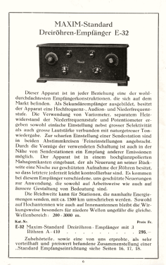 Standard E32; Maxim; Aarau (ID = 2725013) Radio
