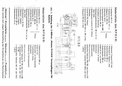 2- und 3-Röhren-Fernempfänger Wemac RFE II W; May & Christe; (ID = 2554535) Kit