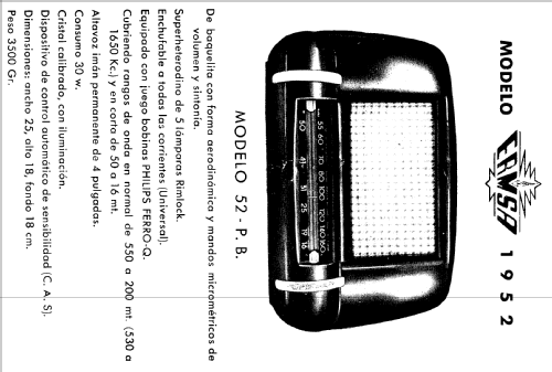 ERMSA 52-PB; Maymo, Escuela Radio (ID = 594913) Radio