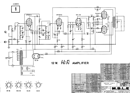 A1465/M; MBLE, Manufacture (ID = 1059488) Ampl/Mixer