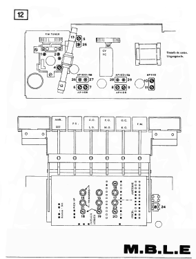 Ontvanger AM FM P.T. 725; MBLE, Manufacture (ID = 3108112) Radio