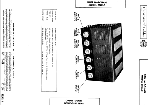 MG60 ; McGohan Inc., Don; (ID = 584538) Ampl/Mixer