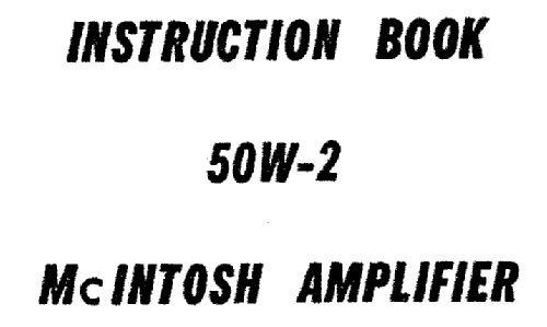 Amplifier 50W-2; McIntosh Audio (ID = 2125828) Verst/Mix