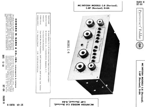 C-8P Audio Preamplifier; McIntosh Audio (ID = 564585) Ampl/Mixer