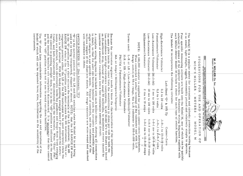 Miller Meter M-3-M; MCM M. C. Miller Co. (ID = 2685108) Equipment