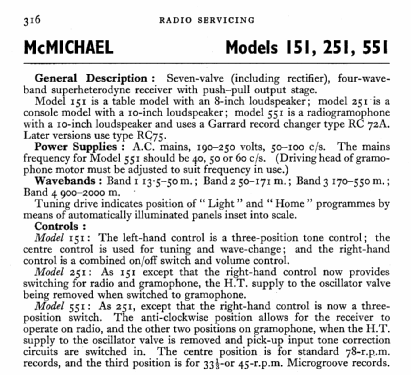 251; McMichael Radio Ltd. (ID = 533790) Radio