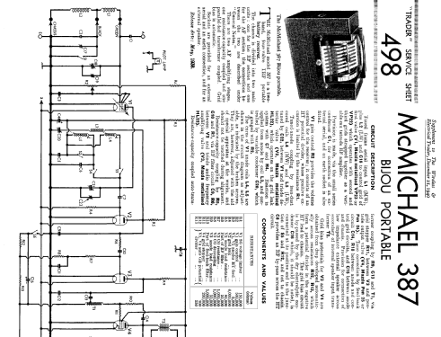 Bijou Portable 387; McMichael Radio Ltd. (ID = 1257972) Radio