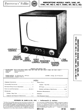 Mirrortone 17MZ-C; Meck, John, (ID = 3036151) Television