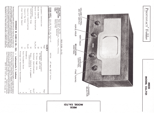 XA-701; Meck, John, (ID = 1280658) Television