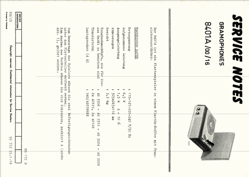 All Transistor MD8401 /16; Mediator; La Chaux- (ID = 2296906) R-Player