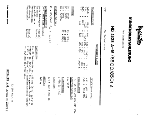 MD4528A / 16; Mediator; La Chaux- (ID = 2408441) Radio